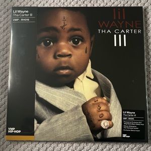 NEW Lil Wayne - Tha Carter III VMP Exclusive Red & Black Galaxy 2LP Vinyl Record